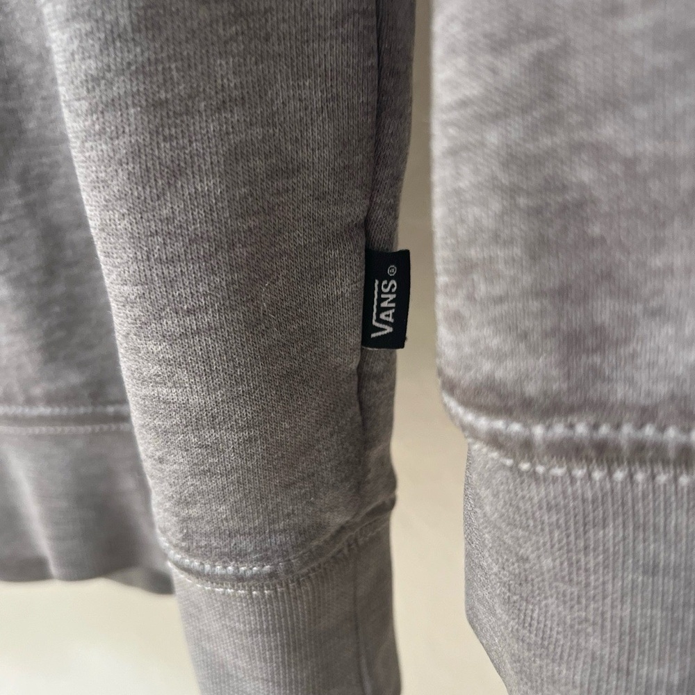VANS Hooded Sweatshirt Size L Grey Pullover Hooded Streetwear Skater - Picture 5 of 8